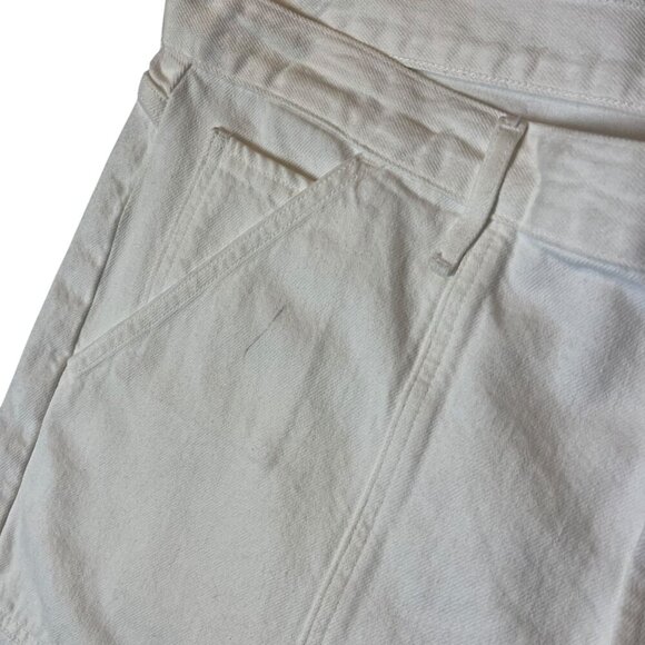 AGOLDE Cooper Cargo Jeans Women's 31 Milkshake Straight Leg Full Length Denim - Picture 4 of 10